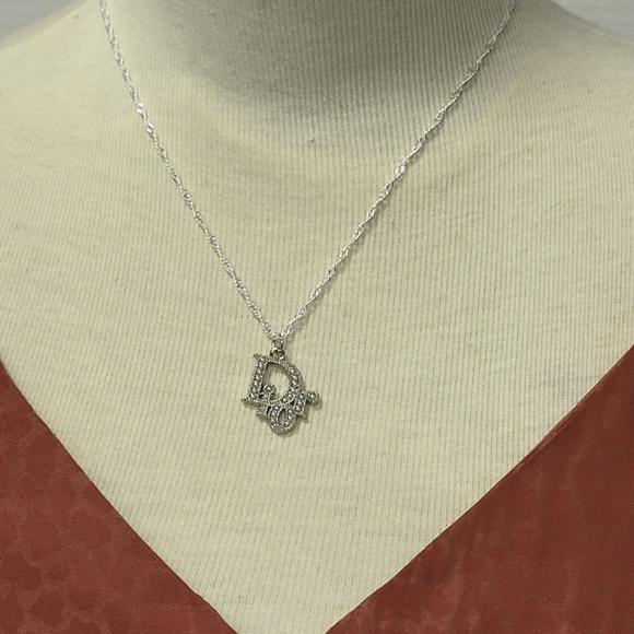.925 Silver Chain, Dior Pearl/silver Zipper Pull Necklace - Picture 1 of 3